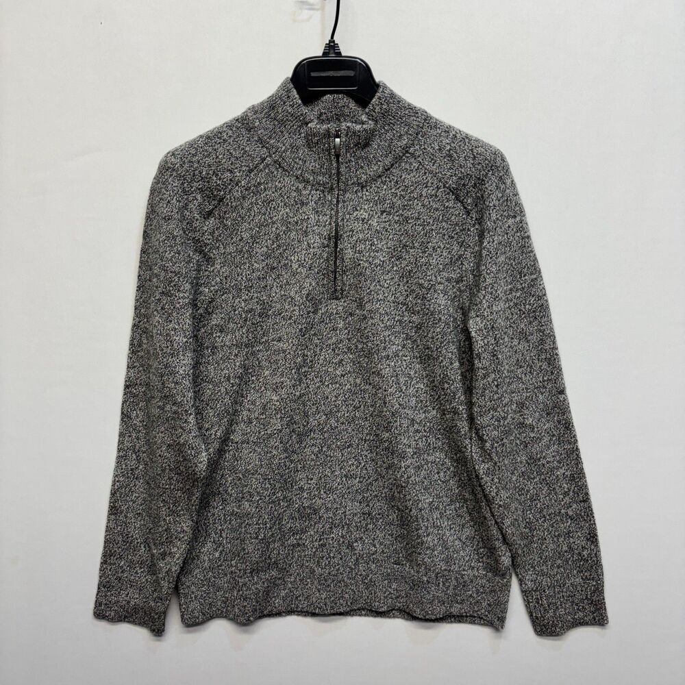 NWT J. Crew Wool Blend Men 1/4 Zip Pullover Sweater Size Medium HO24 D111 -19